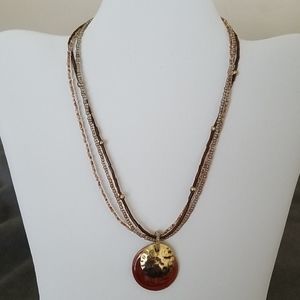 Three Strand Pendant Necklace